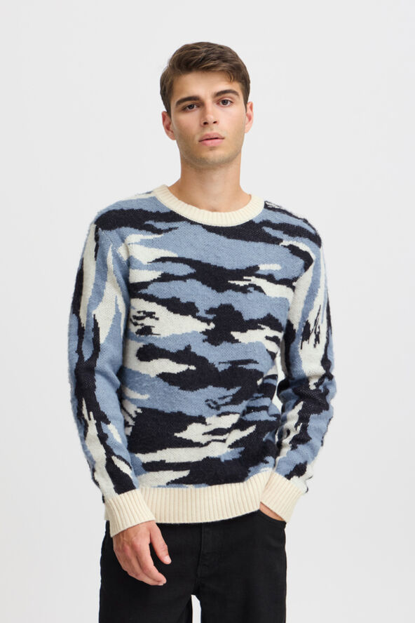 Casual Friday CFKLAES camo knit Dark navy