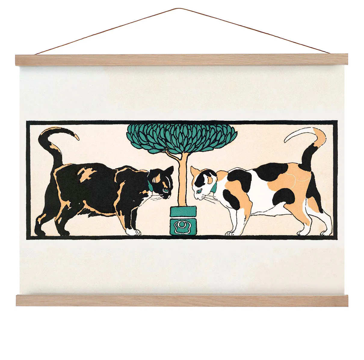 Katzen unter einem Baum von Edward Penfield