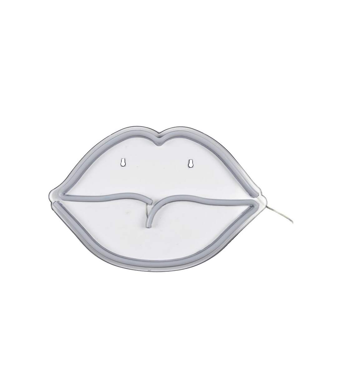 Paris Prix - Lampe Design Néon Usb bouche 42cm Rouge