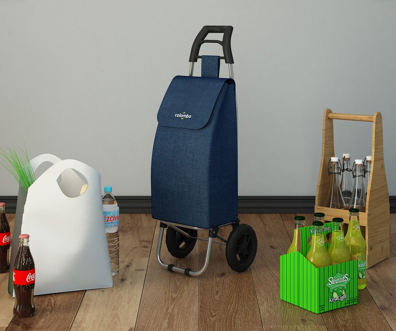 Bischof Colombo Einkaufstrolley »ROLLY« Tasche aus wasserdichten Polyester, Maximales Tragegewicht 25 kg