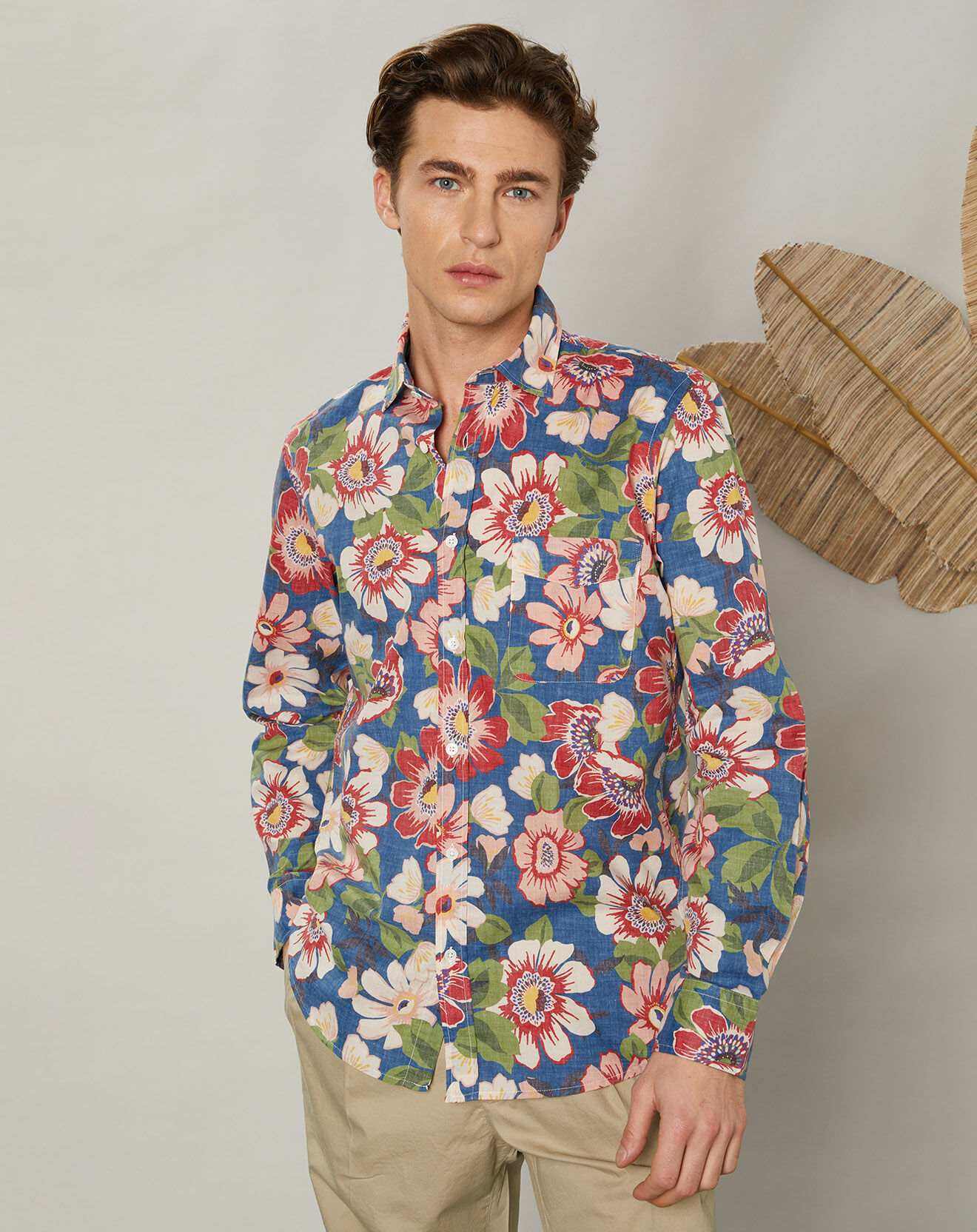 Hartford Chemise slim Storm bleue