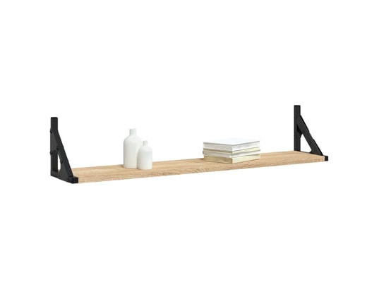 VIDAXL - Etagère murale étagères murales 2pcs chêne sonoma 80x15x15,5cm bois ingénie...