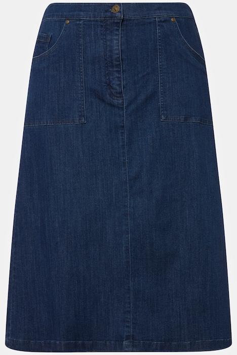 Jeansrock, A-Linie, Taschen, Stretchkomfort
