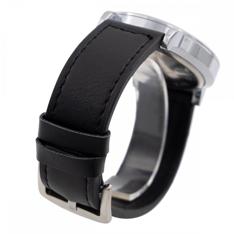 Coffret montre Homme M. JOHN bracelet Cuir Noir