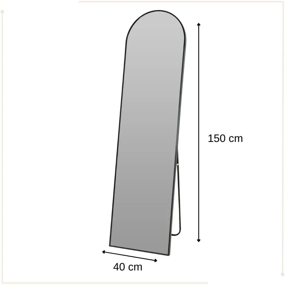 MISOU Passpiegel 150cm - Zwart