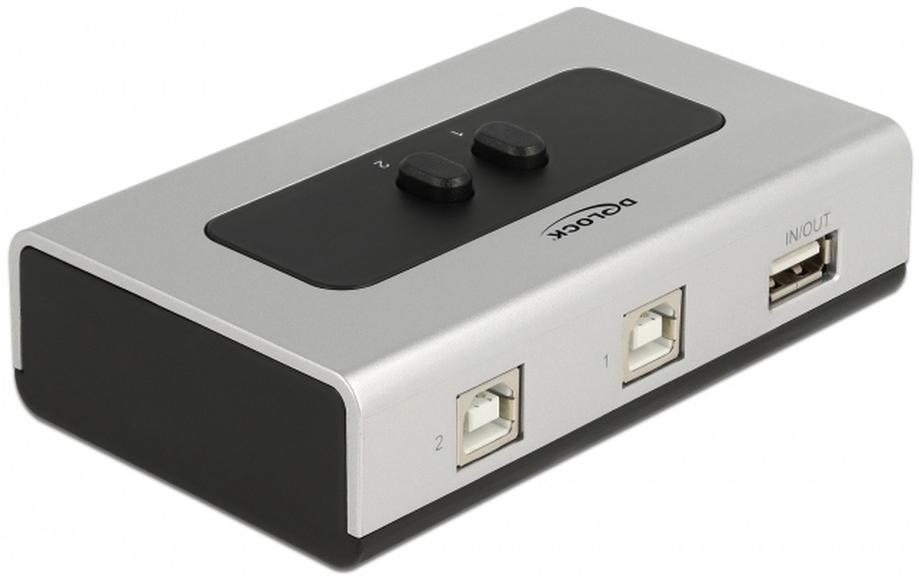 Switchbox USB 2.0, 2 PortManueller USB 2.0 Typ-B Umschalter