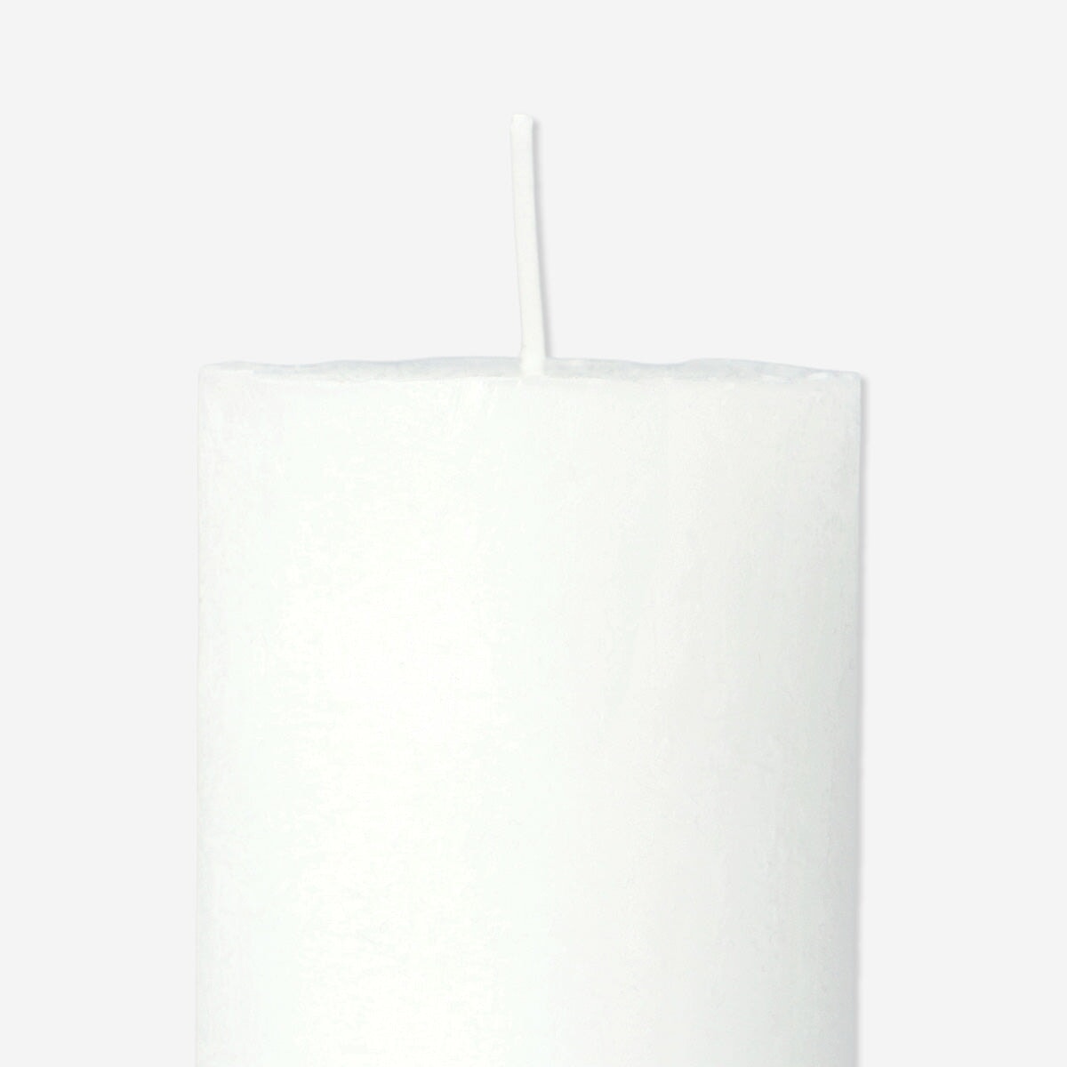 Hvidt rustikt bloklys - 12 cm