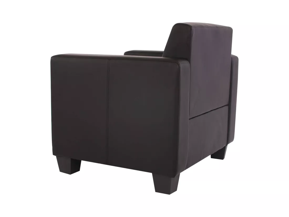 Fauteuil avec ottomane Moncalieri, noir