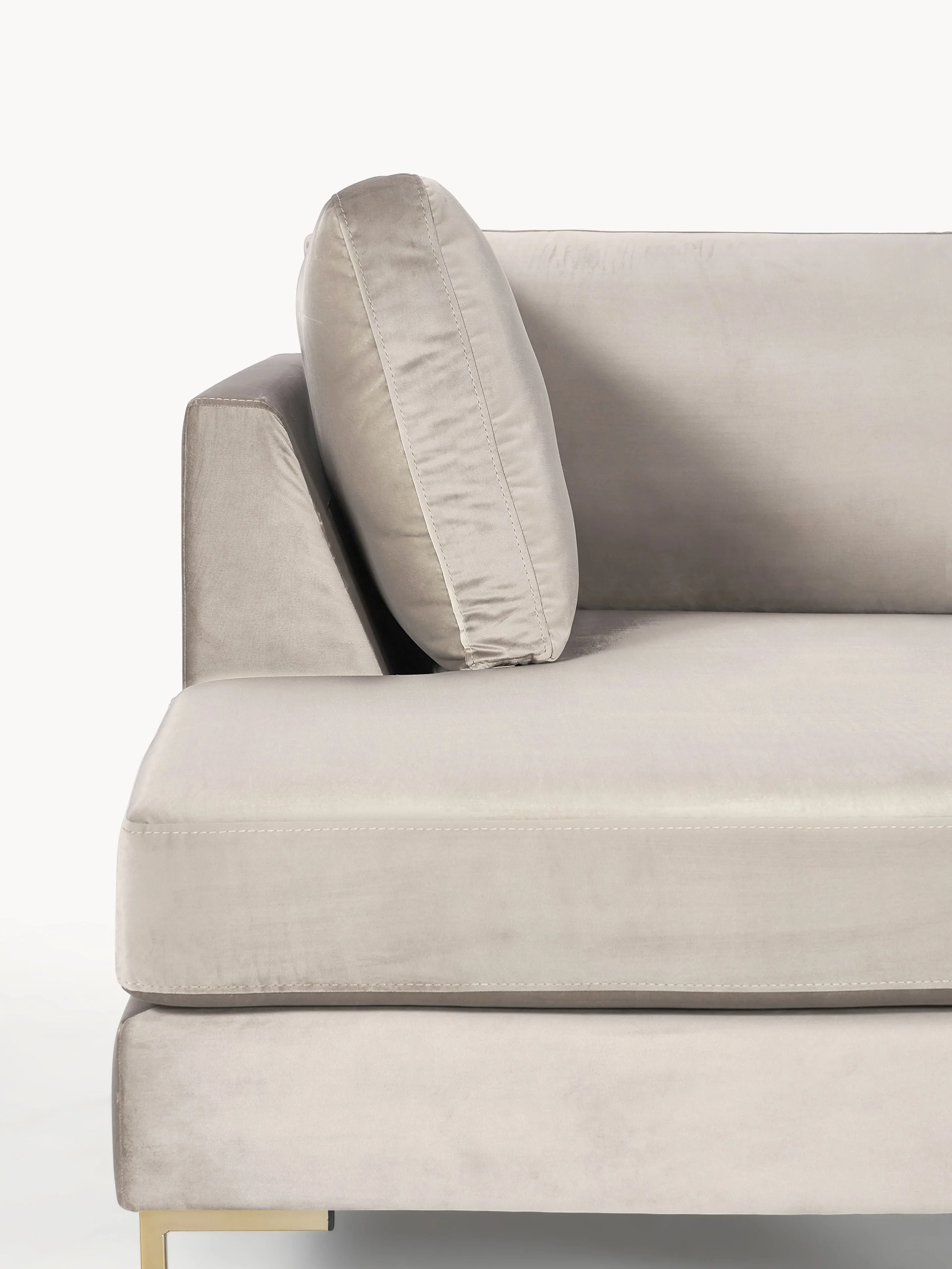 Fluwelen slaapbank Luna (3-zits) met matras