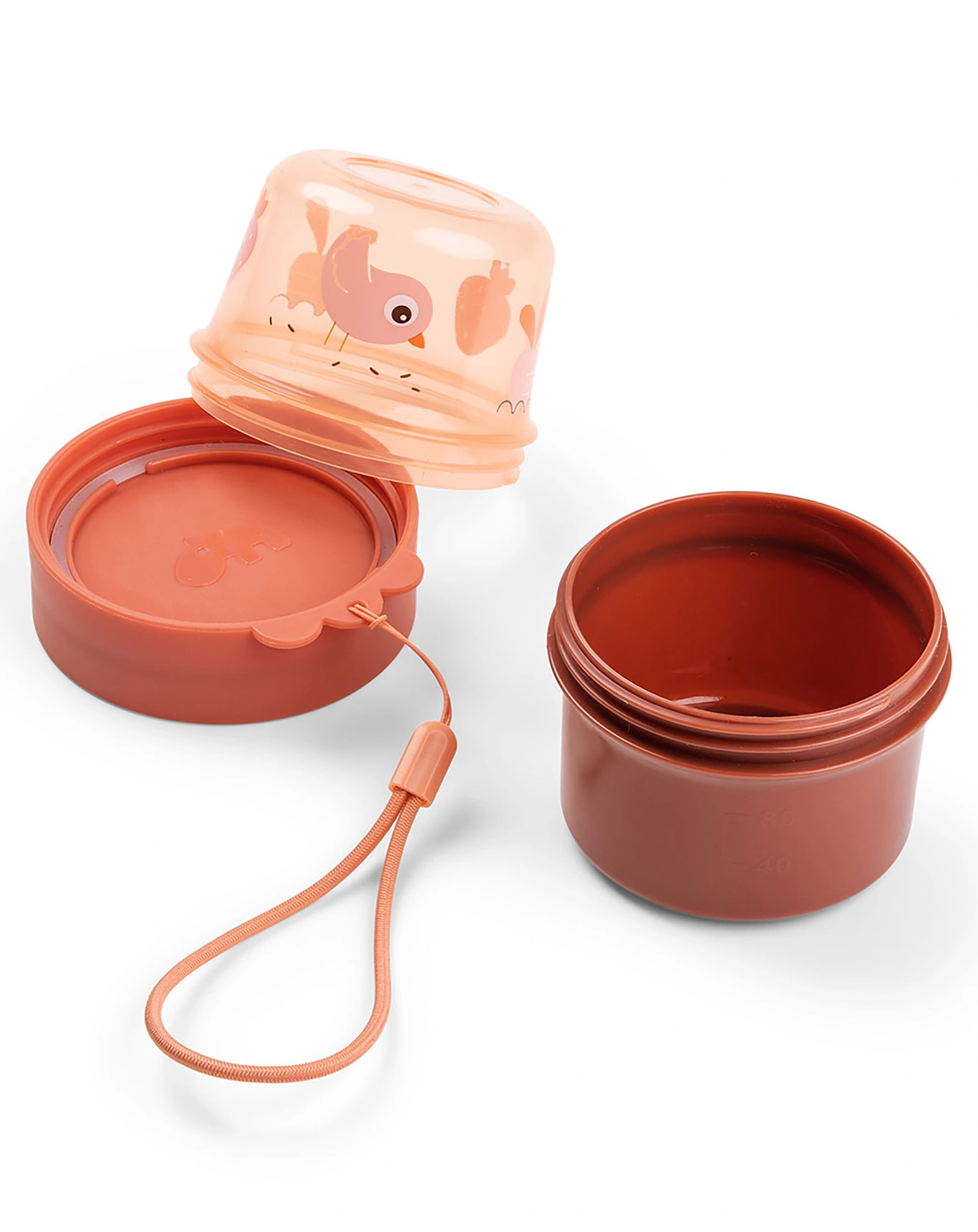 Snackbehälter TO GO - 2-WAY: BIRDEE (2x150ml) in papaya