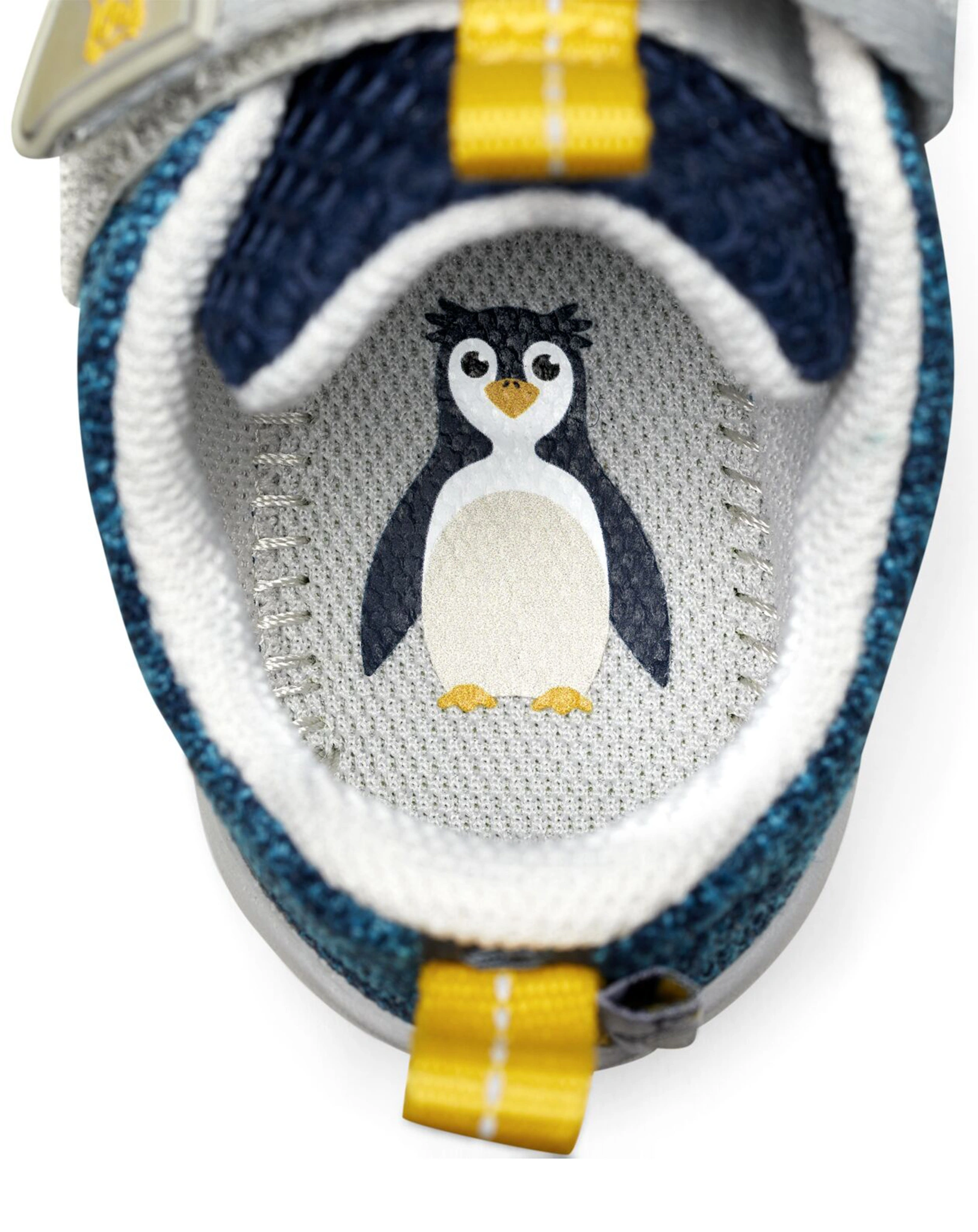 Strick-Halbschuhe HAPPY PENGUIN in blau