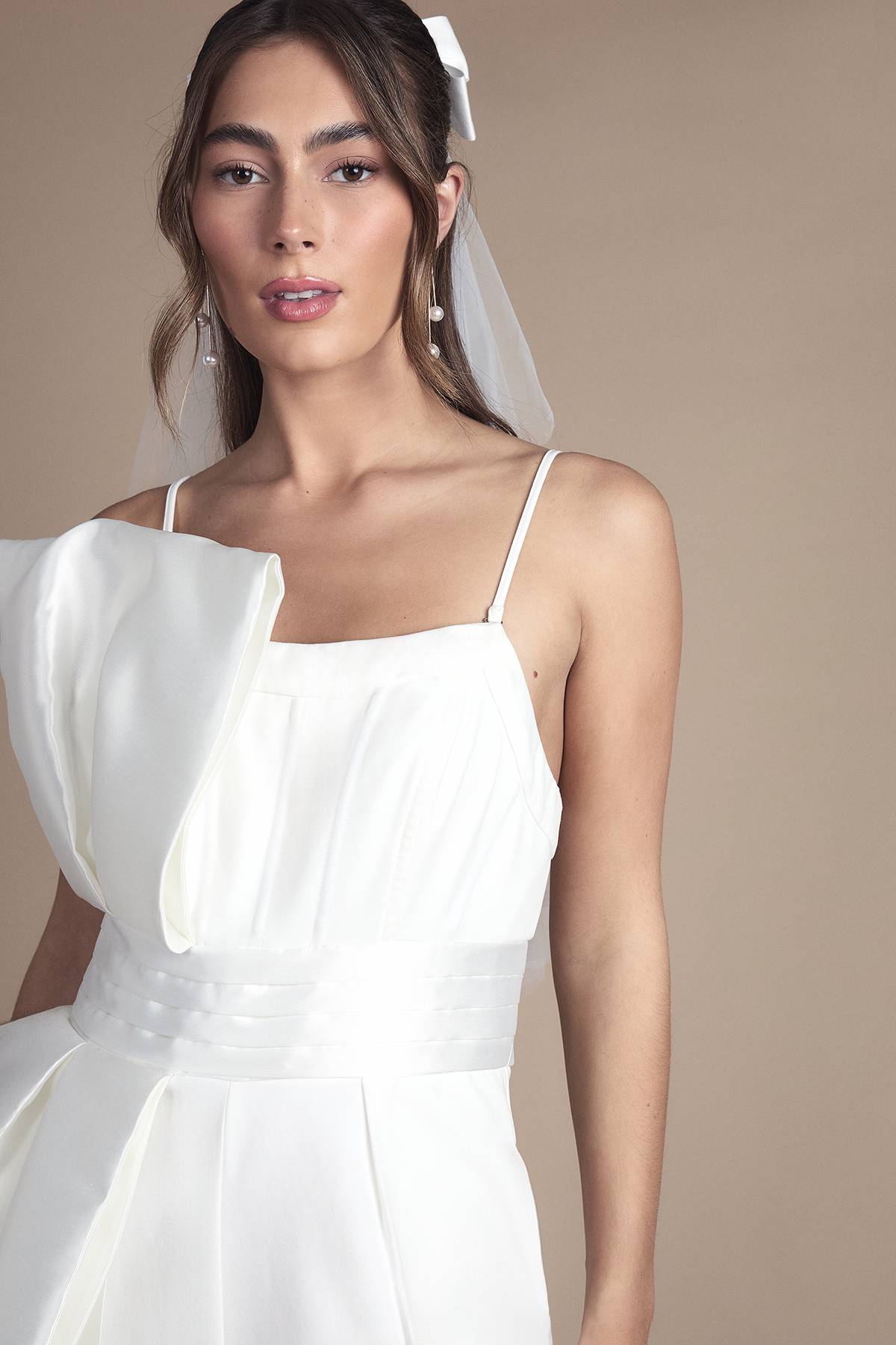 Coast Combinaison de Mariée Bustier à Jambes Larges avec Détail Nœud