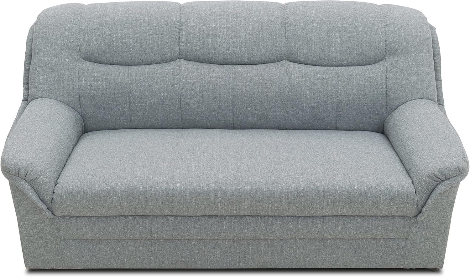 DOMO. collection Sofa Berlin, klassisches 3er Sofa, Polstergarnitur mit hochwertigem Federkern, 3 Sitzer 178 x 90 x 89 cm (BxTxH), Silber