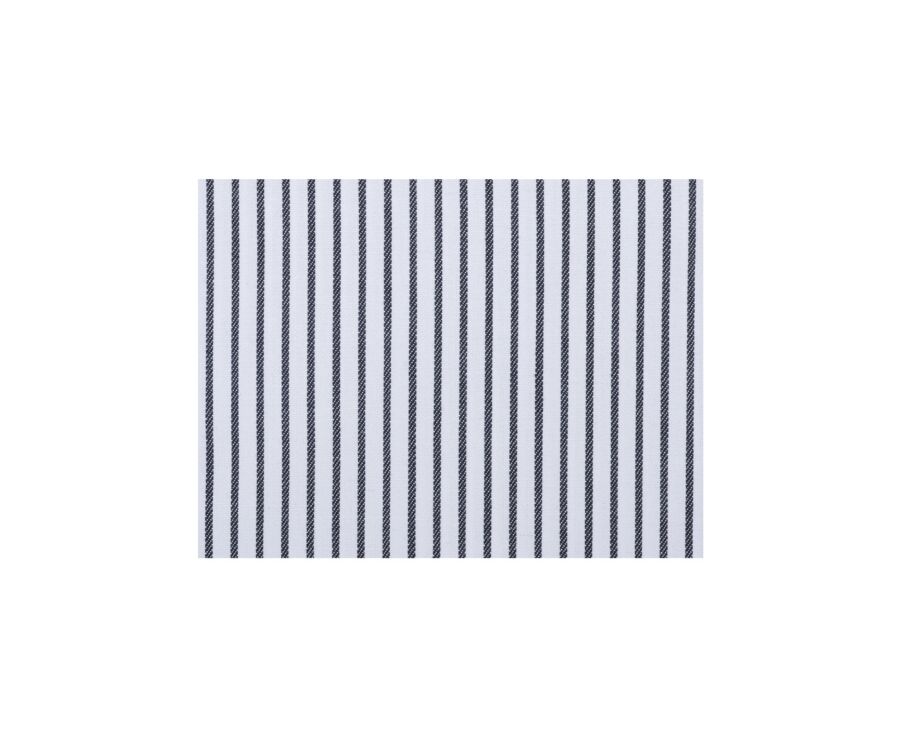 Chemise homme blanche à rayures noires - GEOFFROY