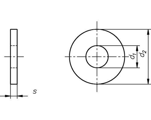 Ring DIN 9021, 3,2 mm roestvrij staal A2, 100 stuks