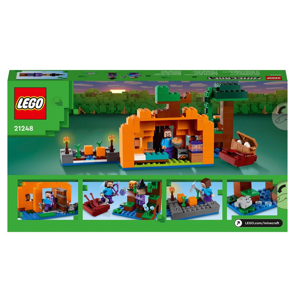 LEGO Minecraft 21248 Kürbisfarm-Set mit Steve-Figur