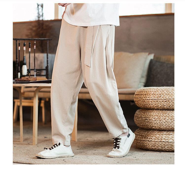 Ninine - Mid Rise Plain Cropped Tapered Pants