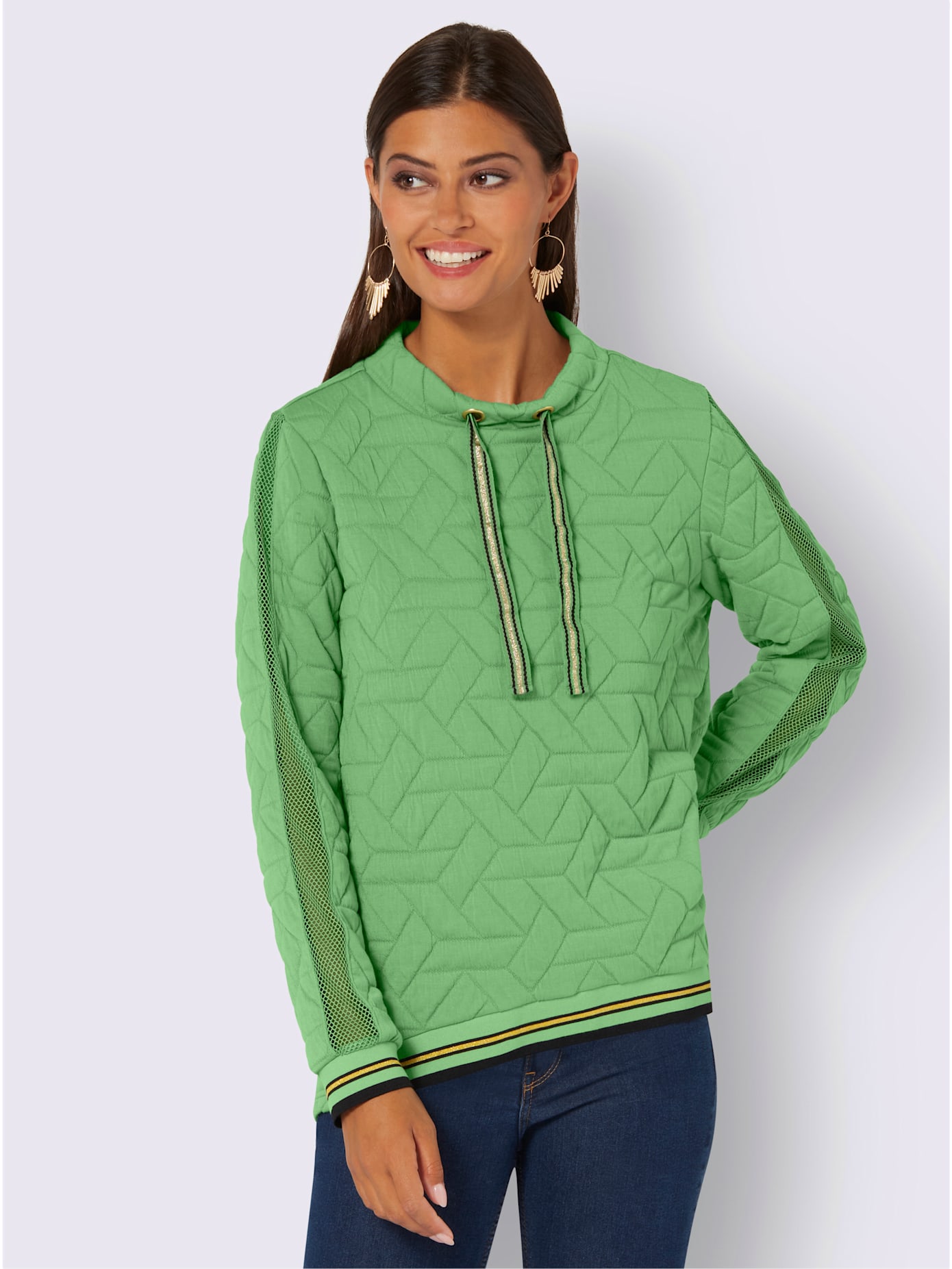Sweat-shirt jacquard en jersey tendance