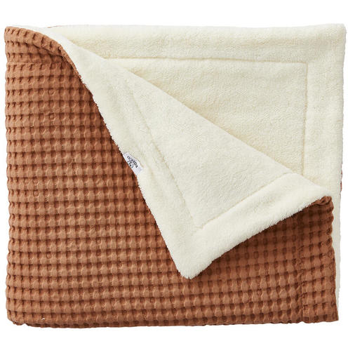 Maxi couverture coton gaufré - Cassonade - BB&CO