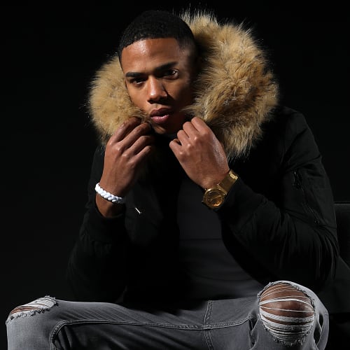 Parka Tech Premium Avec Fourrure Beige 0022 Noir