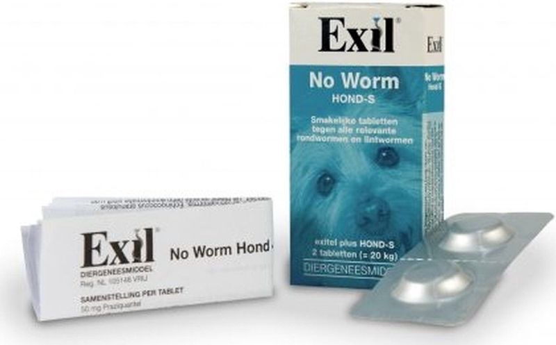 Exil Ontwormingsmiddel - Middel Grote Hond - 4 Tabletten