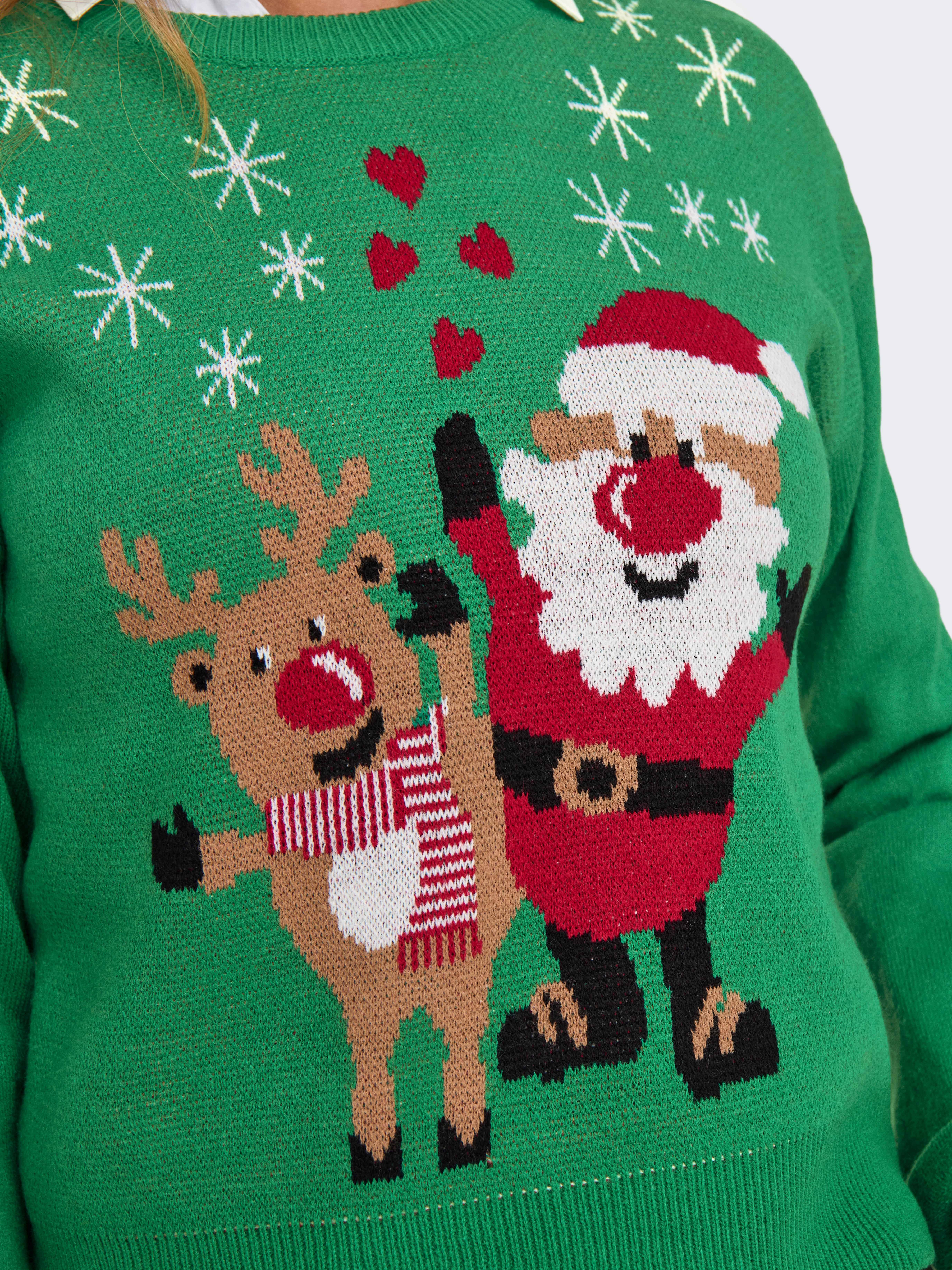 ONLXMAS Strickpullover Green Jacket