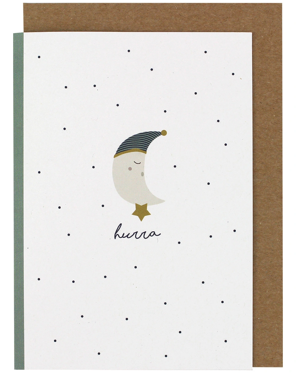 Klappkarte MOND - HURRA 2er-Set