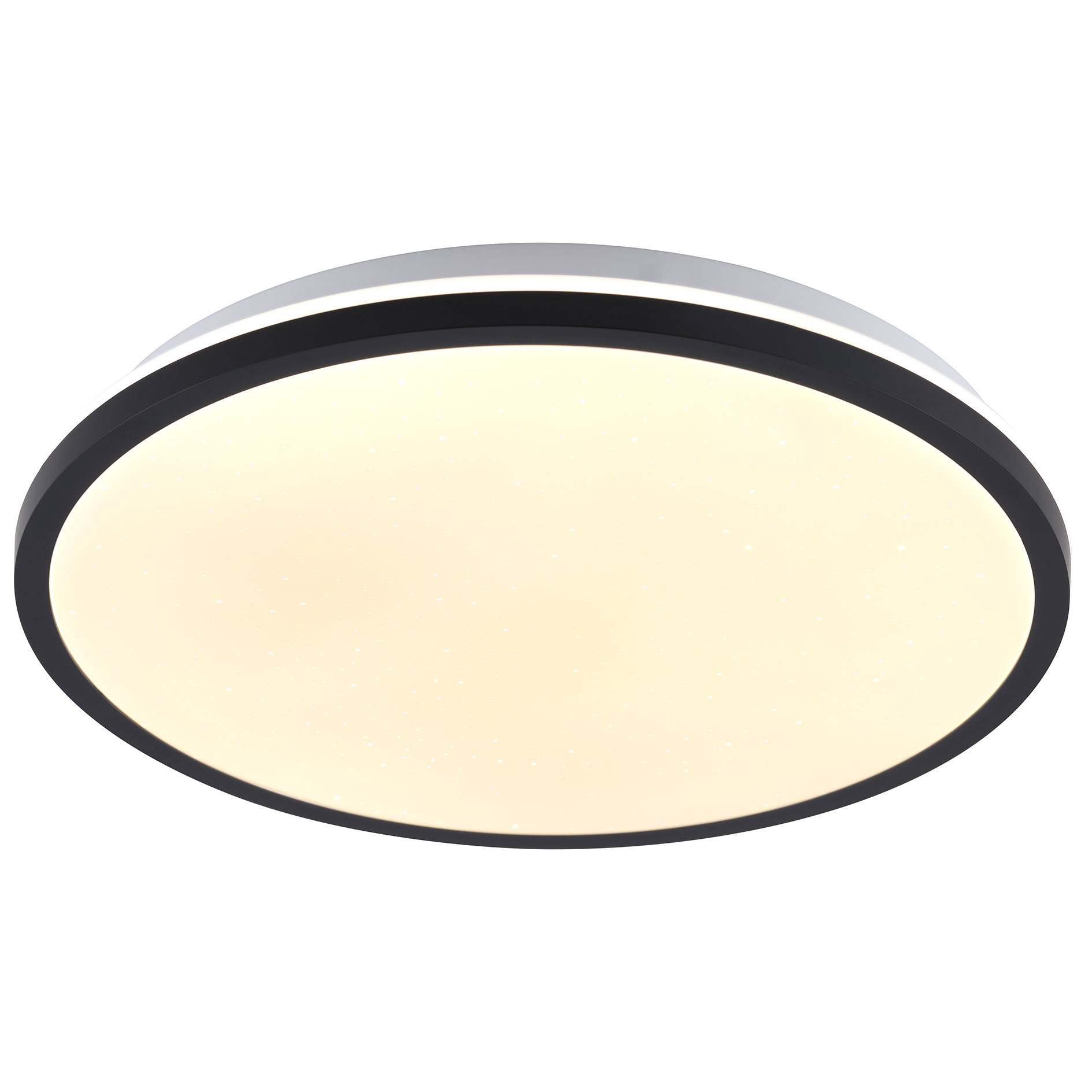 LAMPURA LED-Deckenleuchte - weiß-schwarz - mit Glitzereffekt
