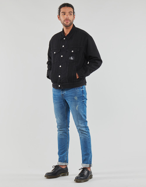 Calvin Klein Jeans - GENDERLESS PADDED DENIM JACKET - Noir