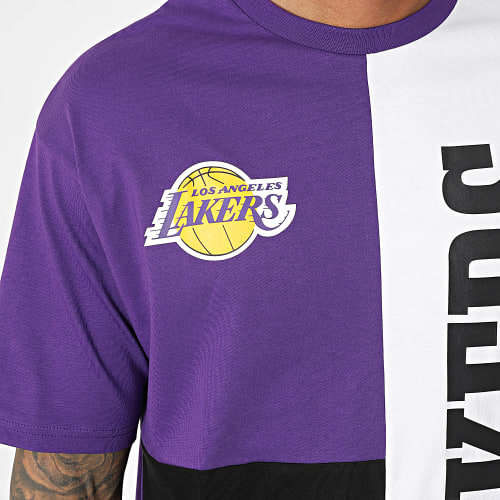Tee Shirt NBA Cut And Sew Los Angeles Lakers 60357086 Violet Noir Blanc
