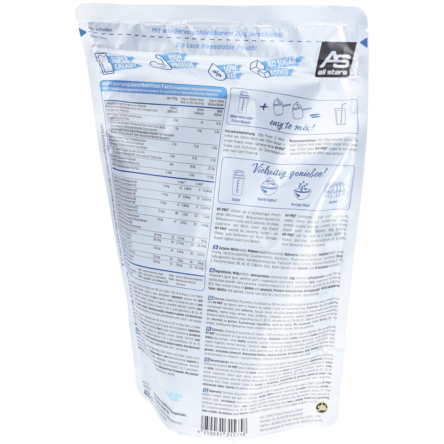 All Stars® Hy-Pro Protein Vanille