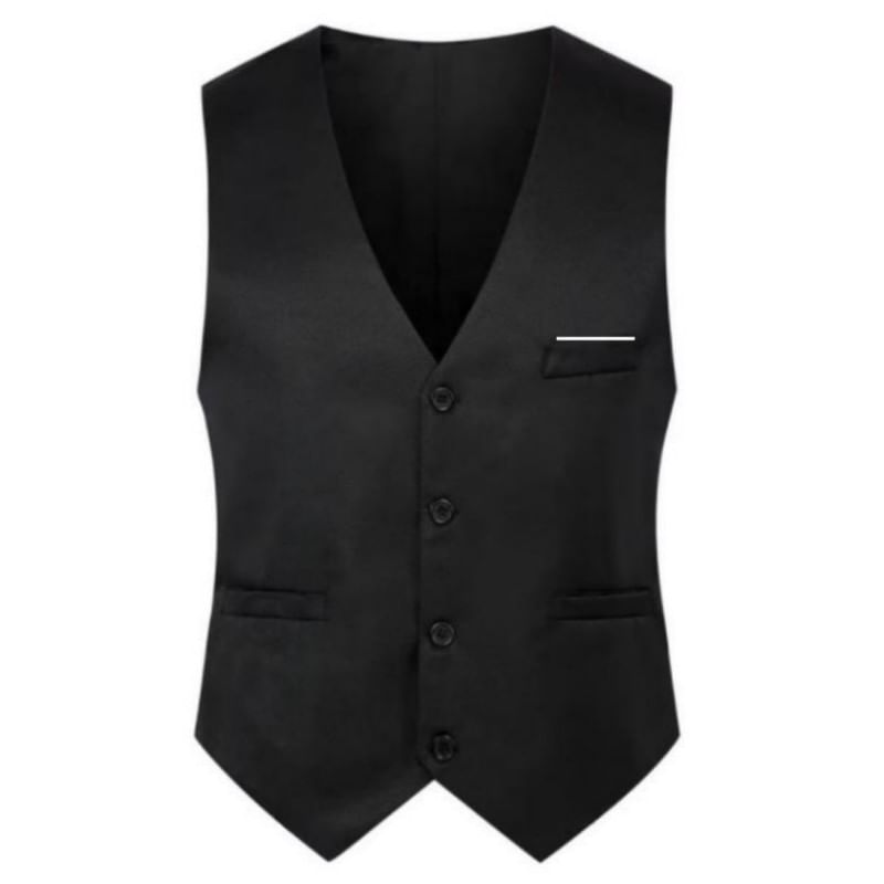 YIKES - V-hals effen enkelrijgs vest