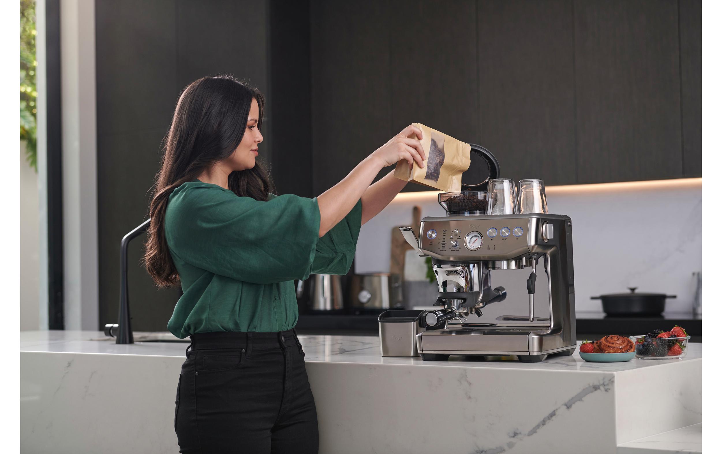 Siebträgermaschine Barista Express Impress Edelstahl<br>Kompakte und vielseitige Espressomaschine für Kaffee in Barista-Qualität