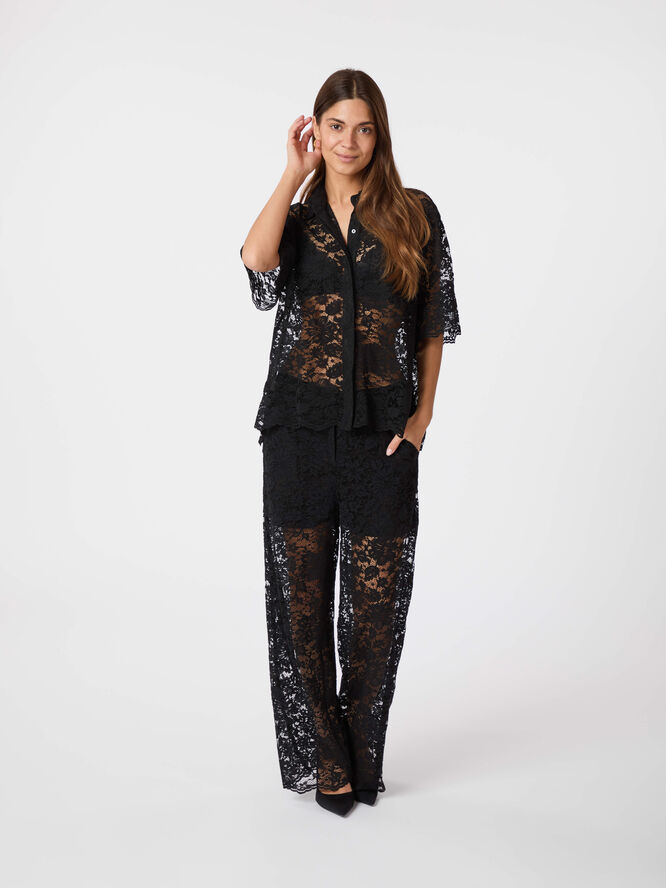 Neo Noir Lami Lace Pants Black