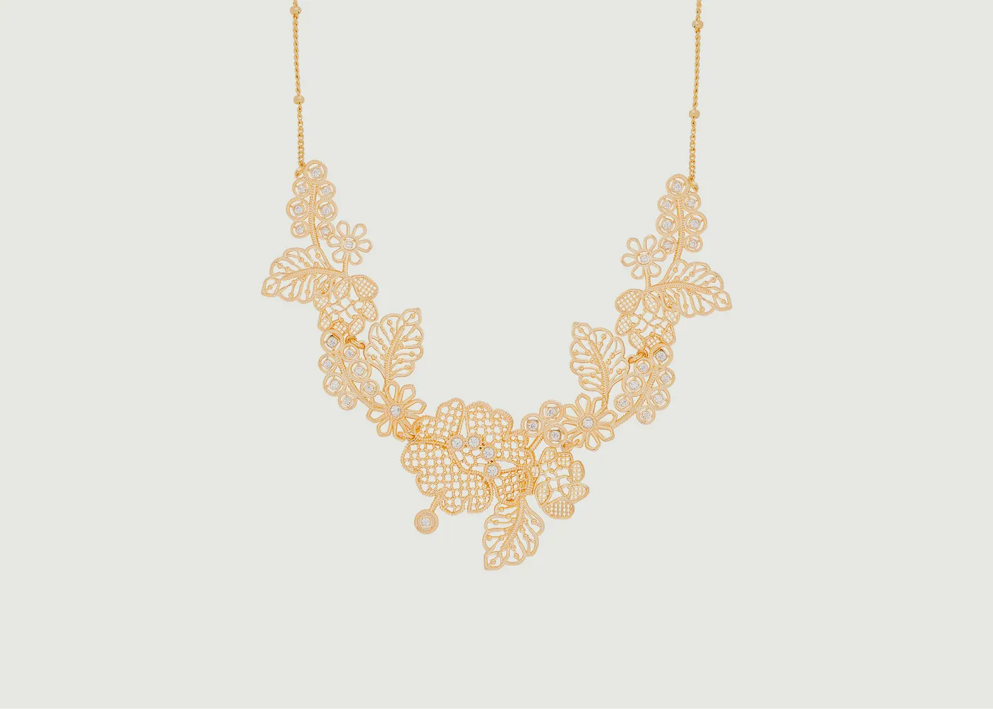 Collier plastron Fil d'Or Les Néréides