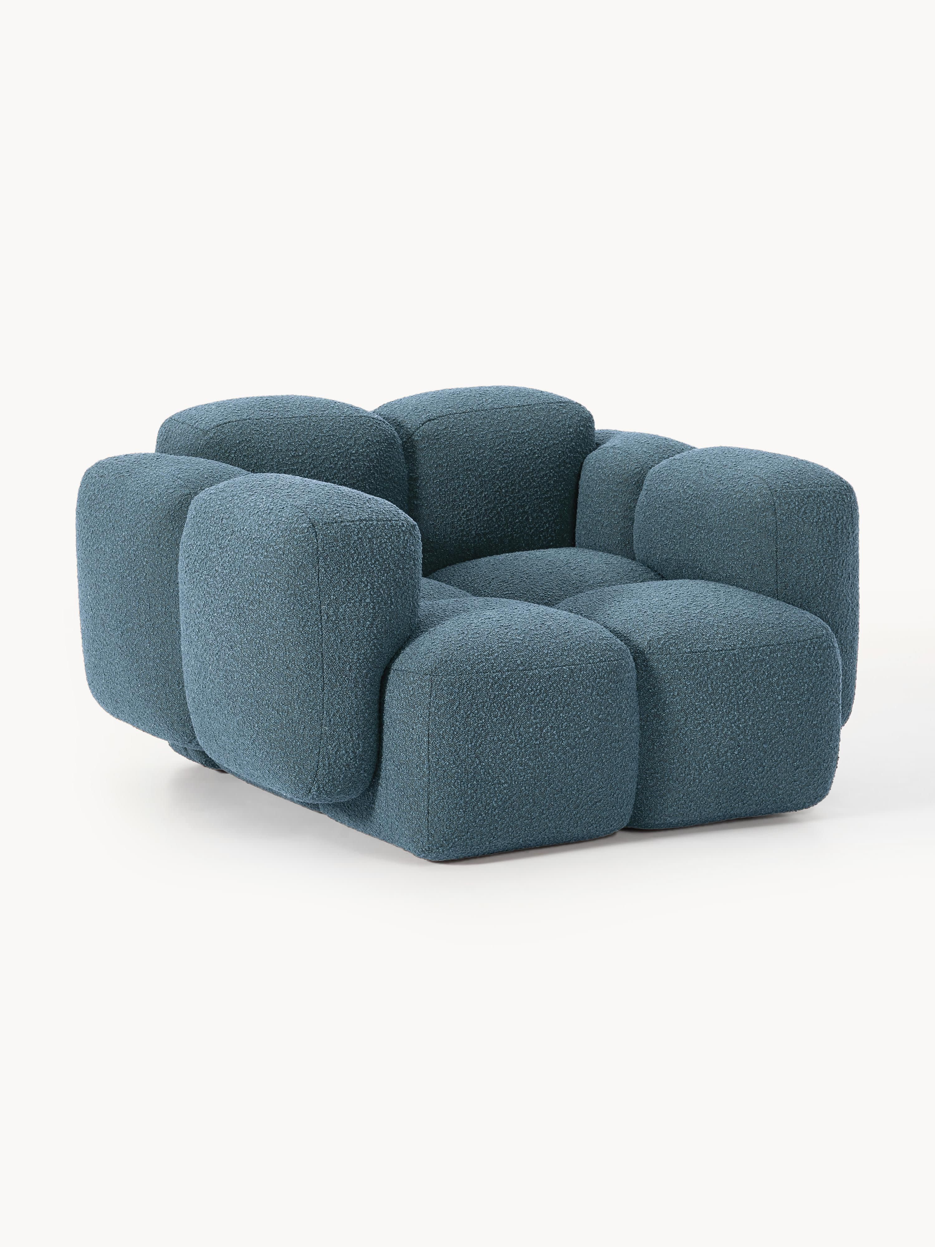 Loungefauteuil Tayla van bouclé
