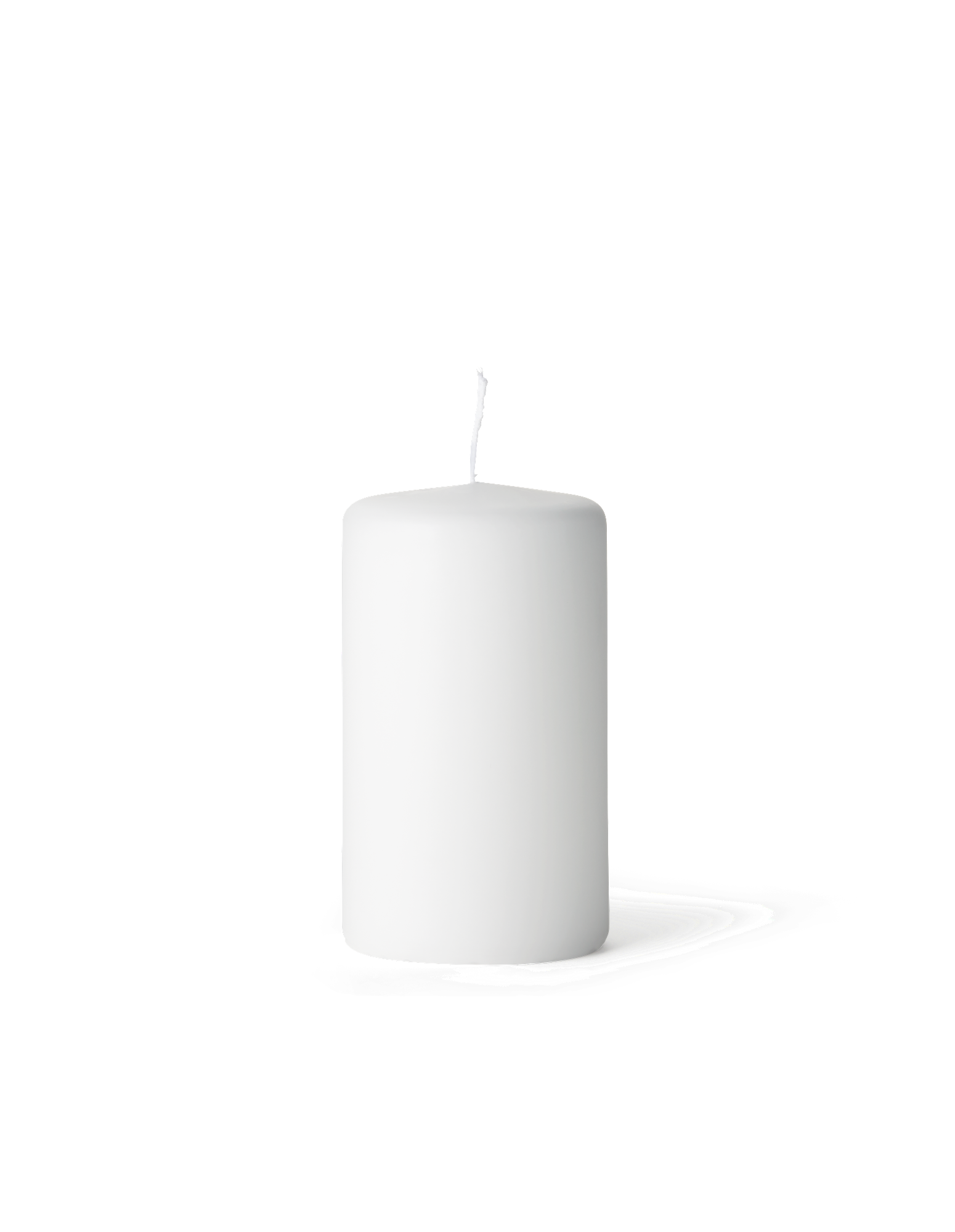 Bloklys 10 cm | Paraffin. 5,7 x 10 cm. | White