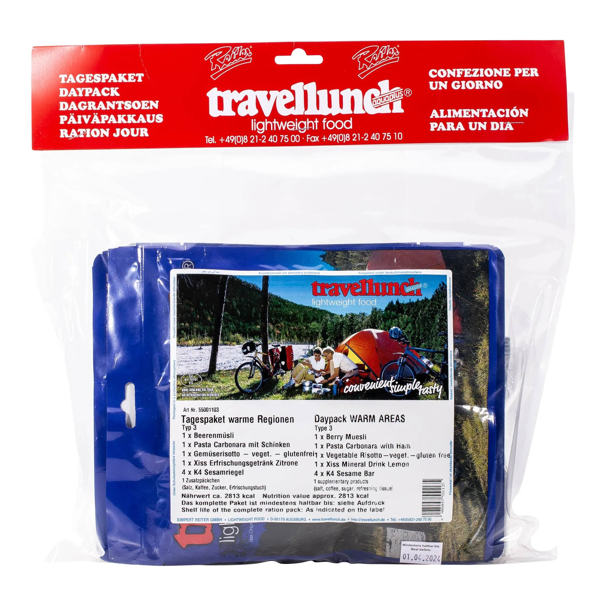 Travellunch -  Tagespaket warme Regionen Typ 3