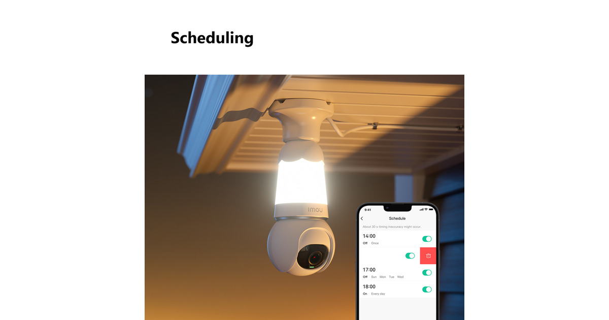 ImouBulb Cam 2K beveiligingscamera  (Wit, E26/E27 universele schroeffitting)