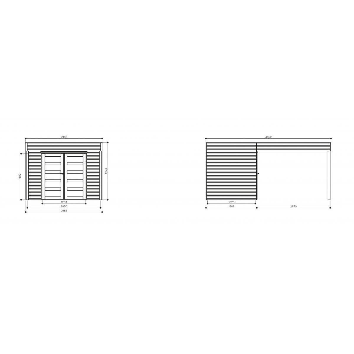 Abri de jardin potenza 5,37m2