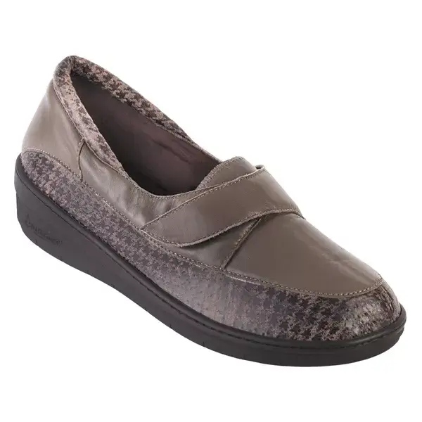 Chut BR 3023 Sapatos Femininos Stretch Comfort - Cáqui - Tamanho 36