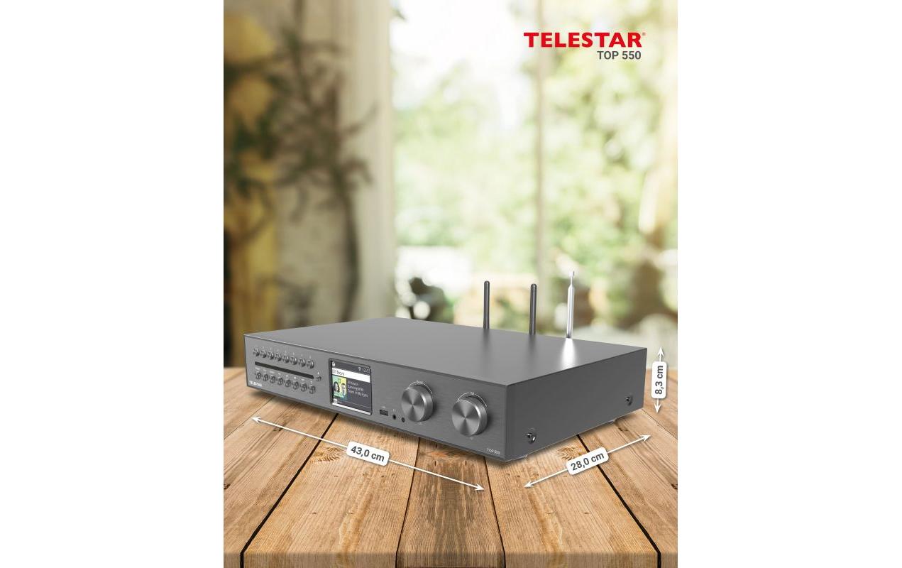 Netzwerk-Audioplayer TOP 550 Schwarz<br>All-In-One-HiFi-System mit DAB+/FM, Internetradio und CD-Player