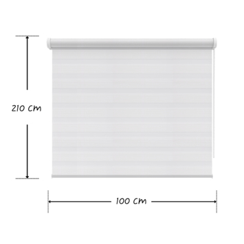 KARWEI duo rolgordijn lichtdoorlatend wit (kleurnr. 4500) 100x210 cm (bxh)