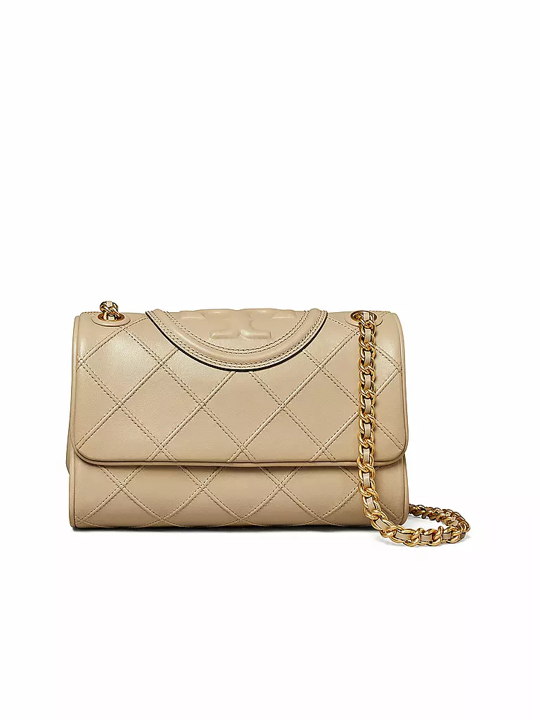 TORY BURCH Ledertasche - Umhängetasche FLEMING SOFT creme