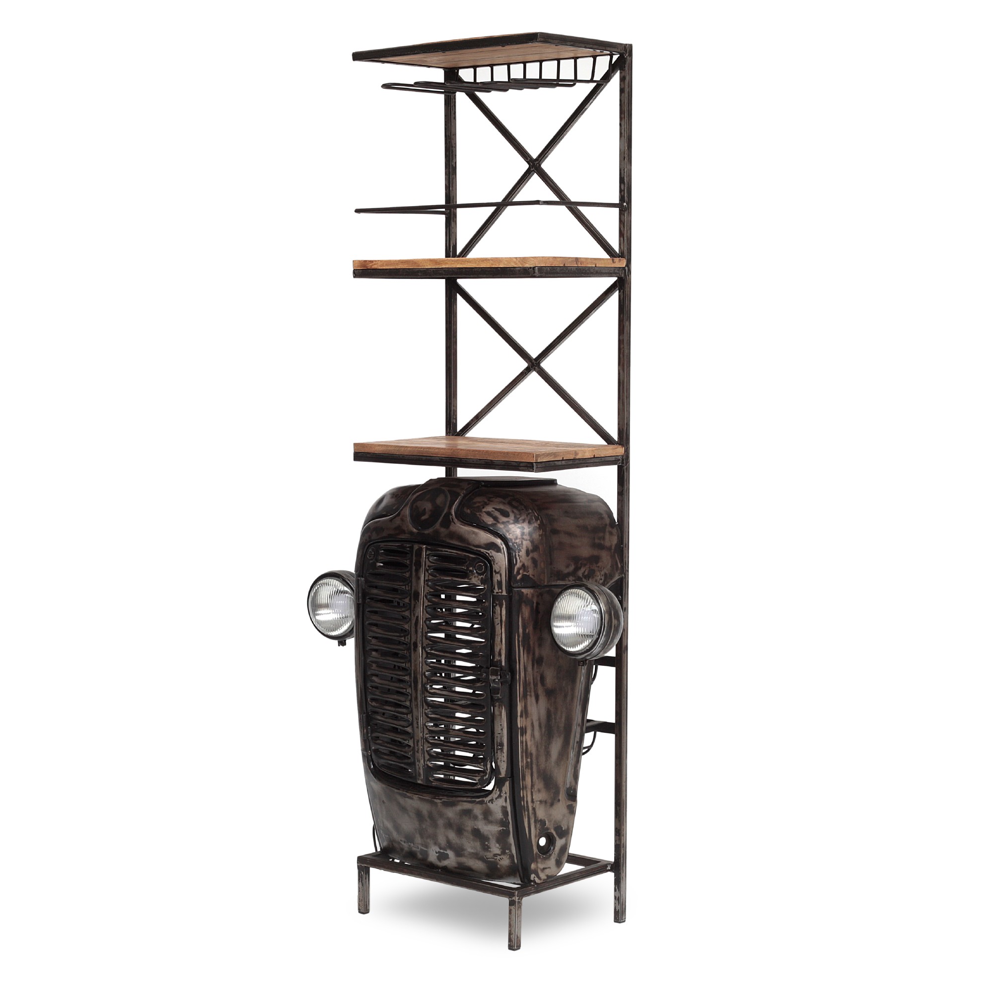Traktor-Bar, vintage unlackiert, T 38 cm, B 85 cm, H 180 cm von fischer's lagerhaus
