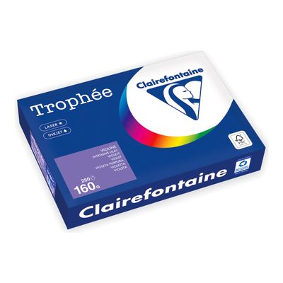 Clairefontaine Trophée - Papier - lilas intense - A4 (210 x 297 mm) - 160 g/m² - Ramette de 250 feuilles