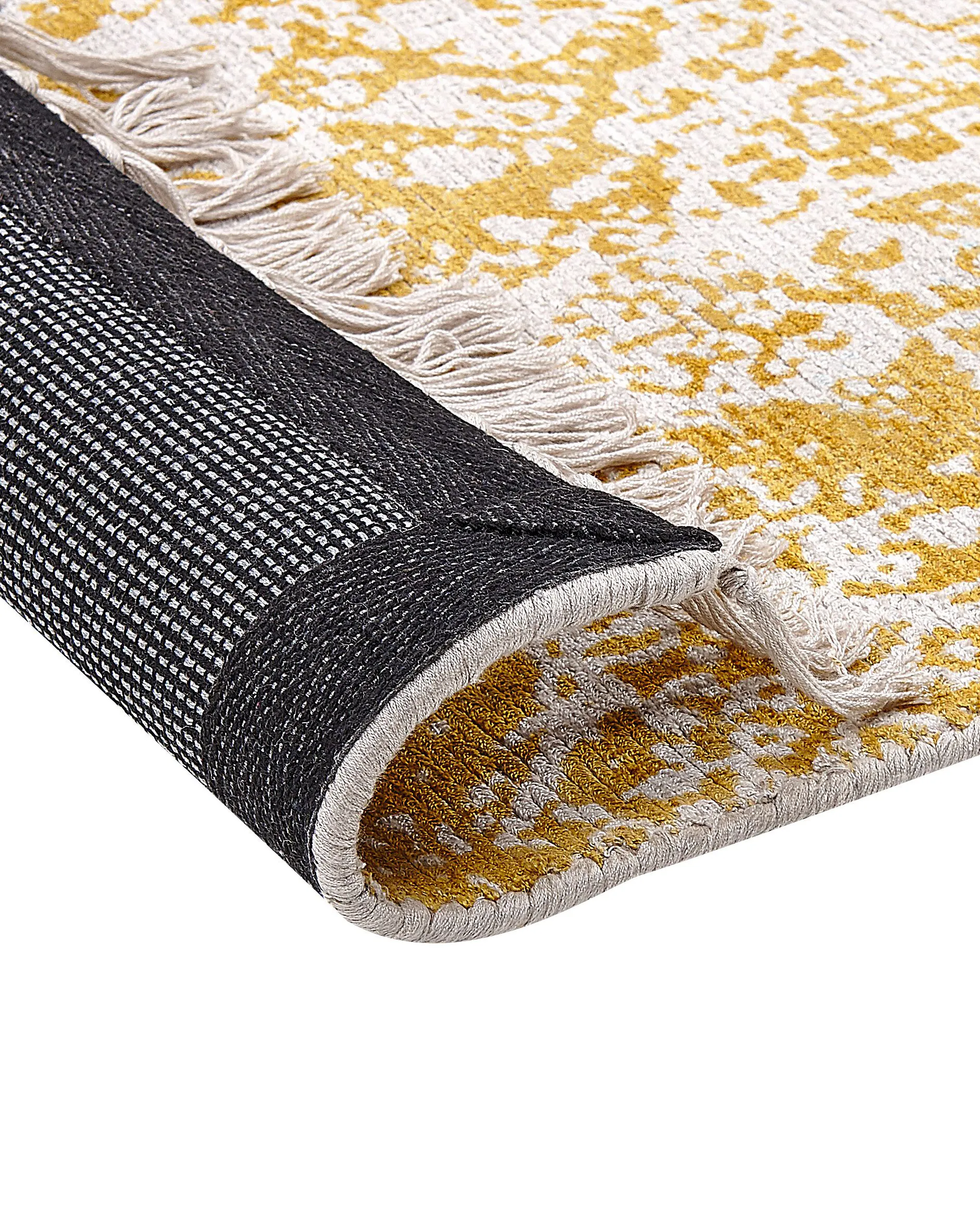 Vloerkleed BOYALI Mosterdgeel 160 x 230 cm Viscose
