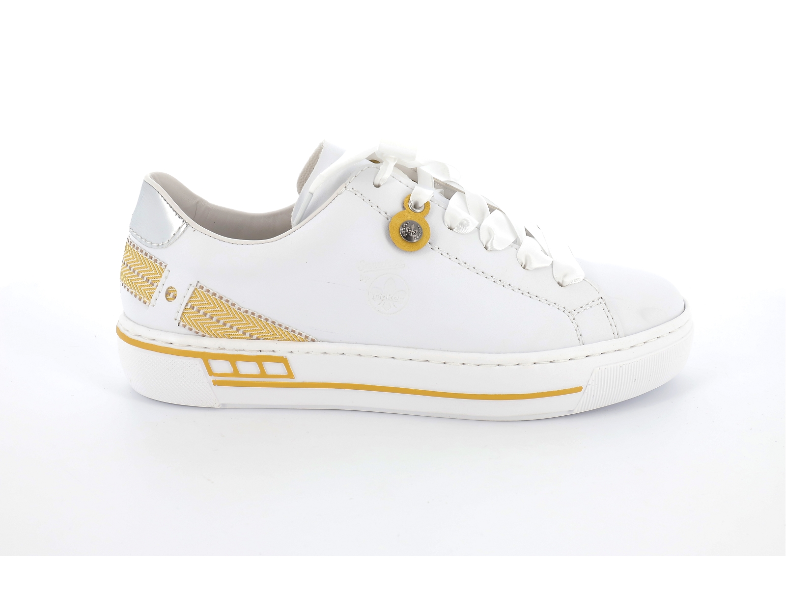 Rieker-L8824 Synthétique Blanc-Jaune