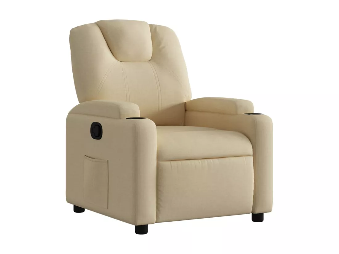 Fauteuil inclinable Crème Tissu