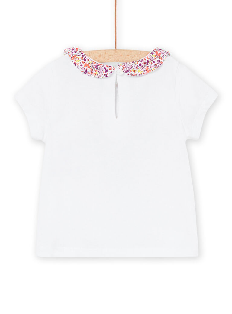 T-shirt à motif chat et animation fleurs